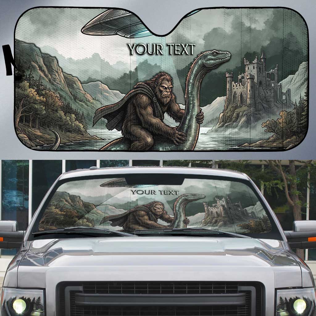 Bigfoot Loch Ness Monster UFO Believe Personalized Auto Sun Shade World Cryptids Gothic Style