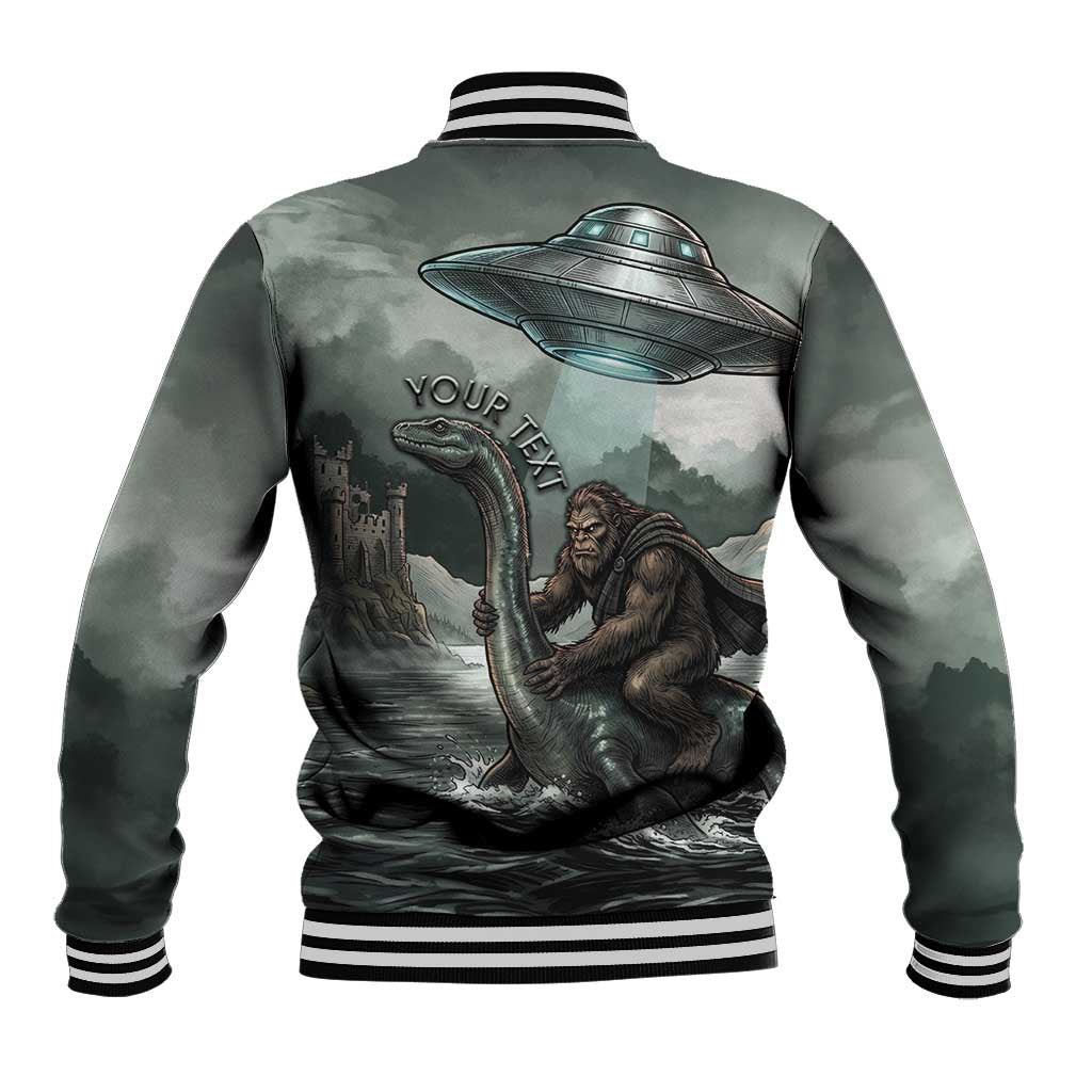 Bigfoot Loch Ness Monster UFO Believe Personalized Baseball Jacket World Cryptids Gothic Style