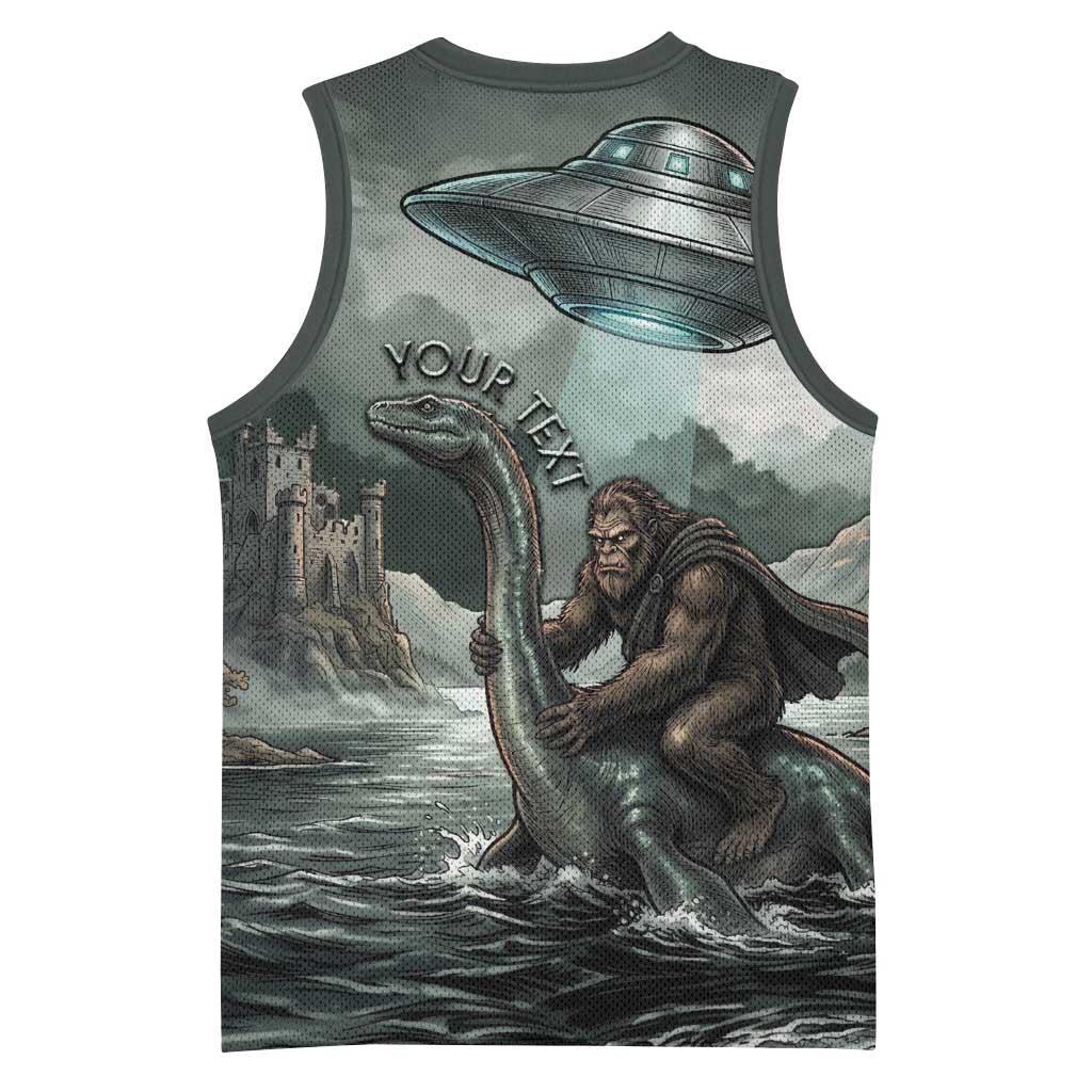 Bigfoot Loch Ness Monster UFO Believe Personalized Basketball Jersey World Cryptids Gothic Style
