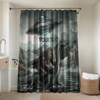 Bigfoot Loch Ness Monster UFO Believe Personalized Bathroom Set World Cryptids Gothic Style