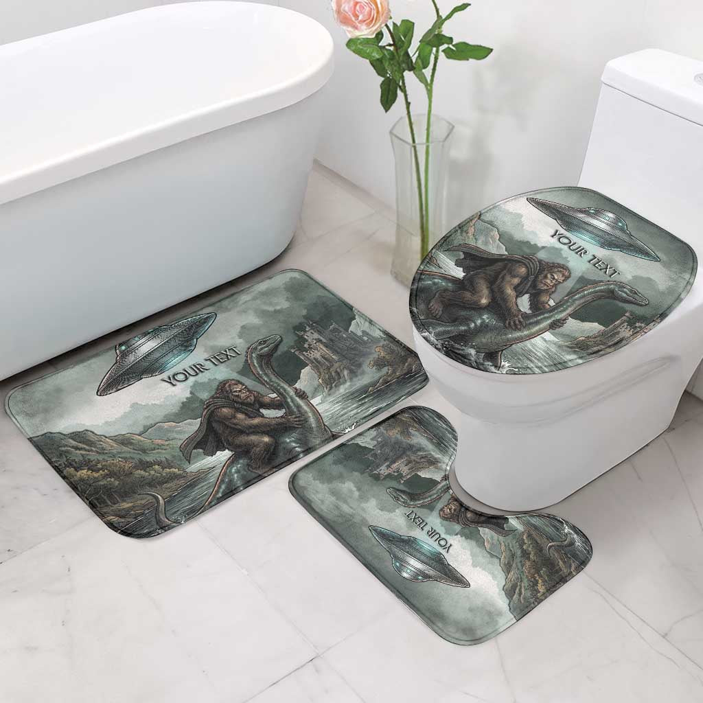 Bigfoot Loch Ness Monster UFO Believe Personalized Bathroom Set World Cryptids Gothic Style