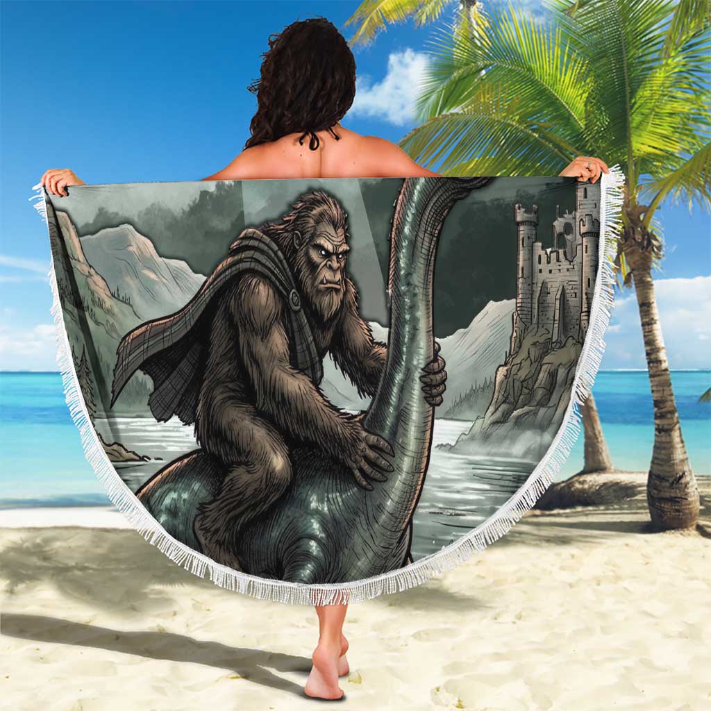 Bigfoot Loch Ness Monster UFO Believe Personalized Beach Blanket World Cryptids Gothic Style