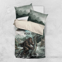 Bigfoot Loch Ness Monster UFO Believe Personalized Bedding Set World Cryptids Gothic Style
