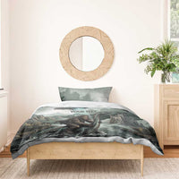 Bigfoot Loch Ness Monster UFO Believe Personalized Bedding Set World Cryptids Gothic Style