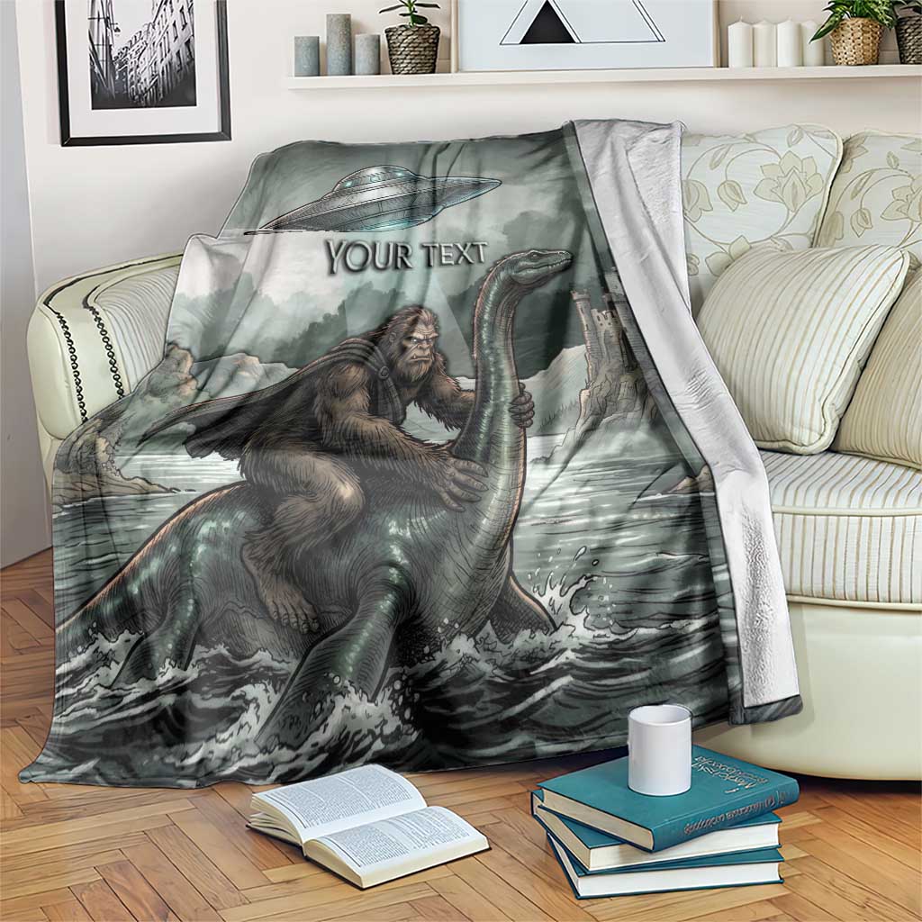 Bigfoot Loch Ness Monster UFO Believe Personalized Blanket World Cryptids Gothic Style