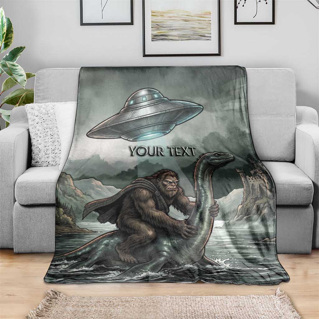 Bigfoot Loch Ness Monster UFO Believe Personalized Blanket World Cryptids Gothic Style