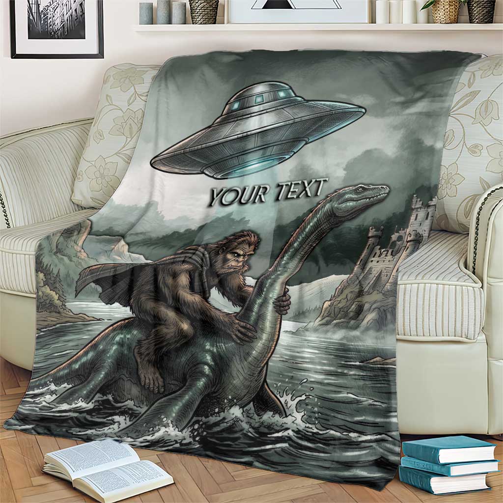 Bigfoot Loch Ness Monster UFO Believe Personalized Blanket World Cryptids Gothic Style