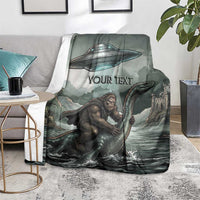Bigfoot Loch Ness Monster UFO Believe Personalized Blanket World Cryptids Gothic Style