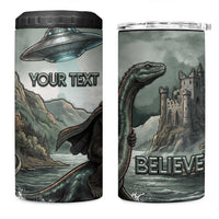 Bigfoot Loch Ness Monster UFO Believe Personalized 4 in 1 Can Cooler Tumbler World Cryptids Gothic Style