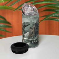 Bigfoot Loch Ness Monster UFO Believe Personalized 4 in 1 Can Cooler Tumbler World Cryptids Gothic Style
