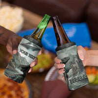 Bigfoot Loch Ness Monster UFO Believe Personalized 4 in 1 Can Cooler Tumbler World Cryptids Gothic Style