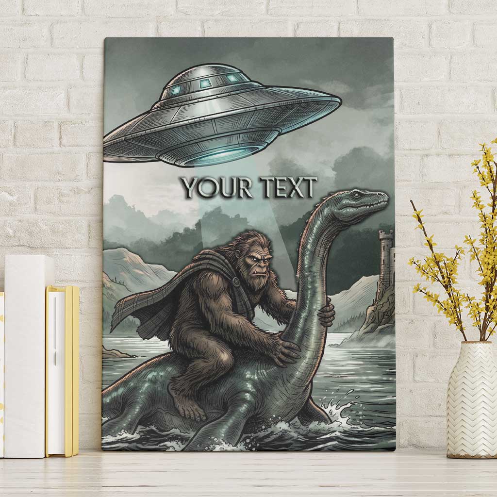 Bigfoot Loch Ness Monster UFO Believe Personalized Canvas Wall Art World Cryptids Gothic Style