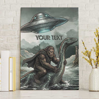 Bigfoot Loch Ness Monster UFO Believe Personalized Canvas Wall Art World Cryptids Gothic Style