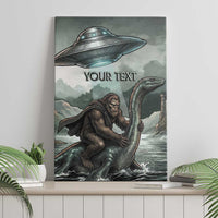 Bigfoot Loch Ness Monster UFO Believe Personalized Canvas Wall Art World Cryptids Gothic Style