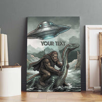 Bigfoot Loch Ness Monster UFO Believe Personalized Canvas Wall Art World Cryptids Gothic Style