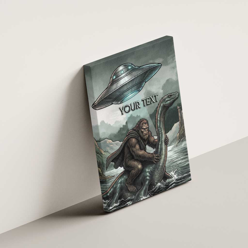 Bigfoot Loch Ness Monster UFO Believe Personalized Canvas Wall Art World Cryptids Gothic Style