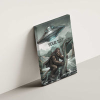 Bigfoot Loch Ness Monster UFO Believe Personalized Canvas Wall Art World Cryptids Gothic Style
