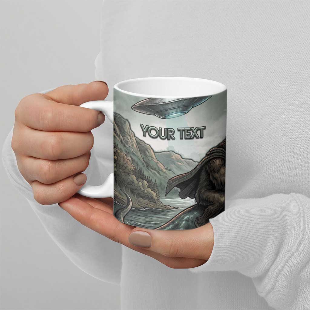 Bigfoot Loch Ness Monster UFO Believe Personalized Ceramic Mug World Cryptids Gothic Style