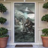 Bigfoot Loch Ness Monster UFO Believe Personalized Door Cover World Cryptids Gothic Style