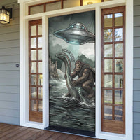 Bigfoot Loch Ness Monster UFO Believe Personalized Door Cover World Cryptids Gothic Style