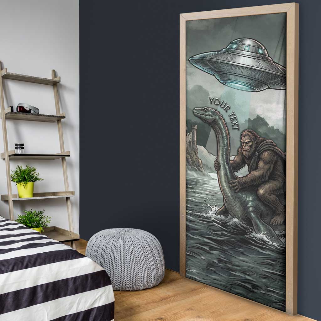 Bigfoot Loch Ness Monster UFO Believe Personalized Door Cover World Cryptids Gothic Style