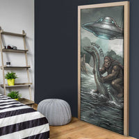 Bigfoot Loch Ness Monster UFO Believe Personalized Door Cover World Cryptids Gothic Style