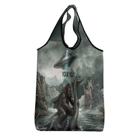 Bigfoot Loch Ness Monster UFO Believe Personalized Grocery Bag World Cryptids Gothic Style
