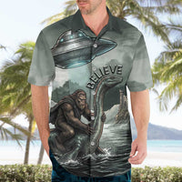 Bigfoot Loch Ness Monster UFO Believe Personalized Hawaiian Shirt World Cryptids Gothic Style