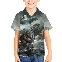 Bigfoot Loch Ness Monster UFO Believe Personalized Hawaiian Shirt World Cryptids Gothic Style