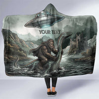 Bigfoot Loch Ness Monster UFO Believe Personalized Hooded Blanket World Cryptids Gothic Style