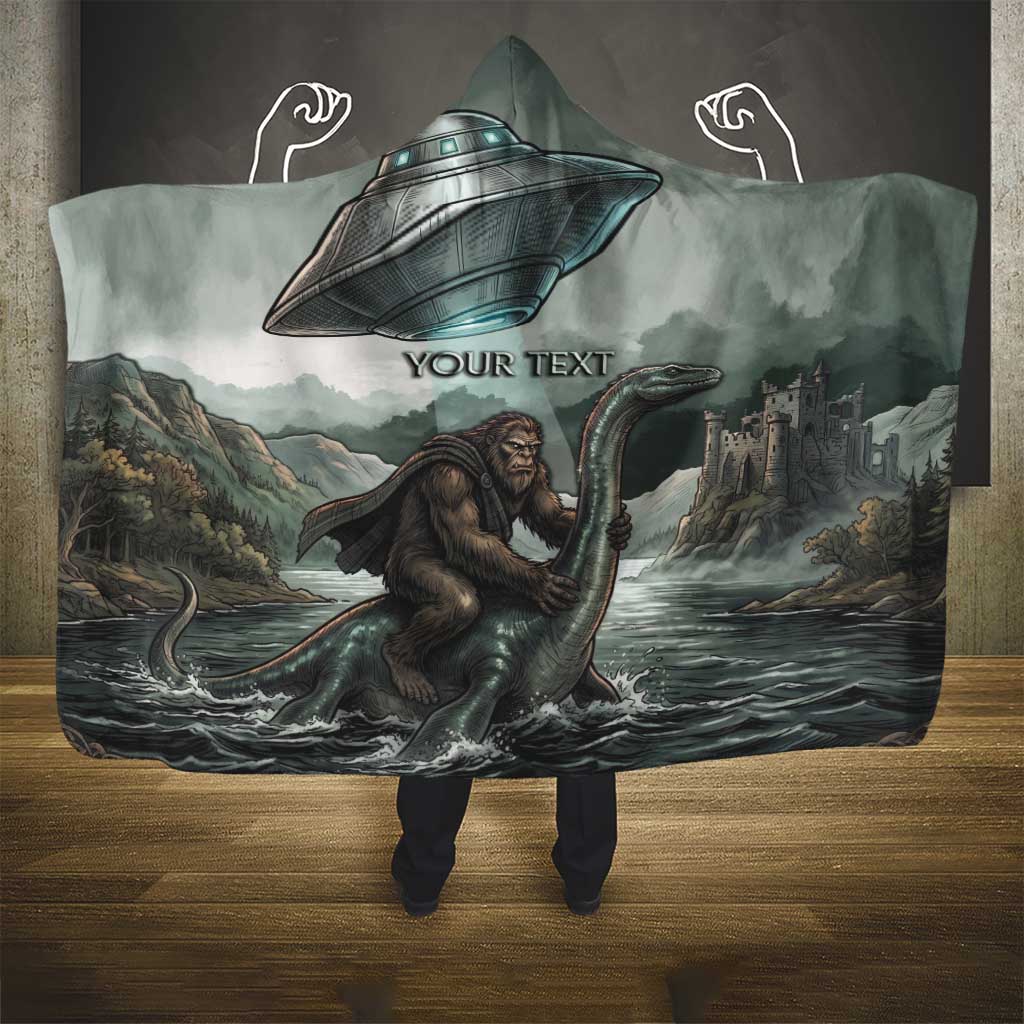 Bigfoot Loch Ness Monster UFO Believe Personalized Hooded Blanket World Cryptids Gothic Style