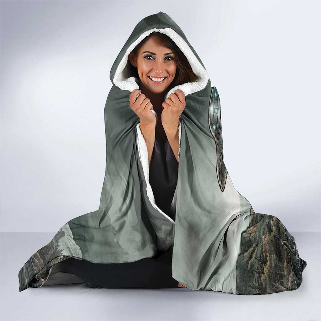 Bigfoot Loch Ness Monster UFO Believe Personalized Hooded Blanket World Cryptids Gothic Style