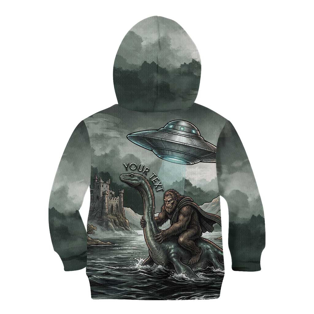 Bigfoot Loch Ness Monster UFO Believe Personalized Kid Hoodie World Cryptids Gothic Style