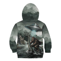 Bigfoot Loch Ness Monster UFO Believe Personalized Kid Hoodie World Cryptids Gothic Style