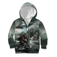 Bigfoot Loch Ness Monster UFO Believe Personalized Kid Hoodie World Cryptids Gothic Style