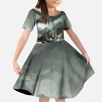 Bigfoot Loch Ness Monster UFO Believe Personalized Kid Short Sleeve Dress World Cryptids Gothic Style