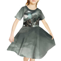 Bigfoot Loch Ness Monster UFO Believe Personalized Kid Short Sleeve Dress World Cryptids Gothic Style