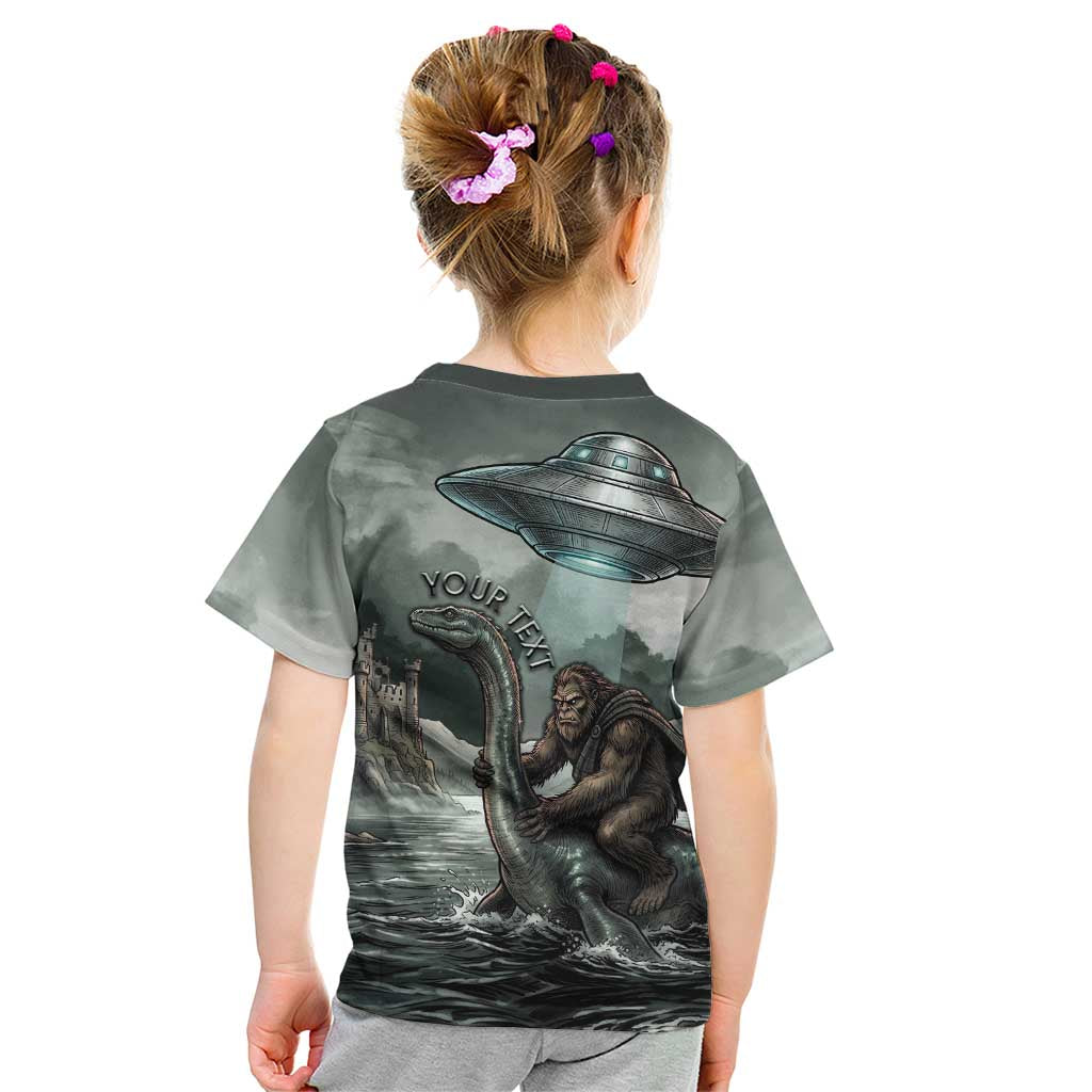 Bigfoot Loch Ness Monster UFO Believe Personalized Kid T Shirt World Cryptids Gothic Style