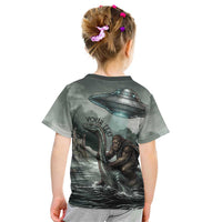Bigfoot Loch Ness Monster UFO Believe Personalized Kid T Shirt World Cryptids Gothic Style