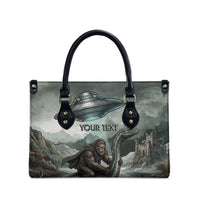 Bigfoot Loch Ness Monster UFO Believe Personalized Leather Bag World Cryptids Gothic Style