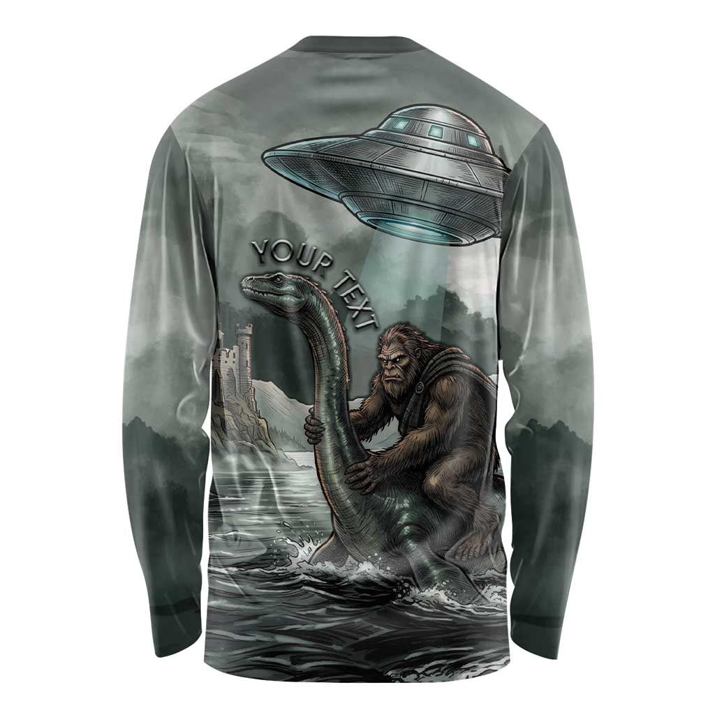 Bigfoot Loch Ness Monster UFO Believe Personalized Long Sleeve Shirt World Cryptids Gothic Style