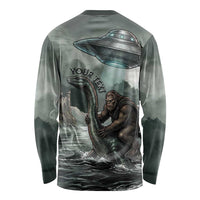 Bigfoot Loch Ness Monster UFO Believe Personalized Long Sleeve Shirt World Cryptids Gothic Style