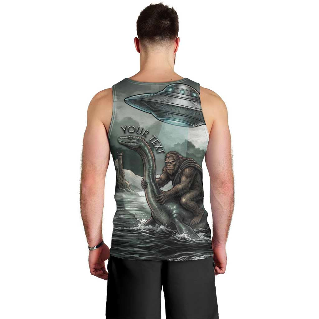 Bigfoot Loch Ness Monster UFO Believe Personalized Men Tank Top World Cryptids Gothic Style