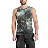 Bigfoot Loch Ness Monster UFO Believe Personalized Men Tank Top World Cryptids Gothic Style