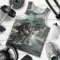 Bigfoot Loch Ness Monster UFO Believe Personalized Men Tank Top World Cryptids Gothic Style