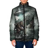 Bigfoot Loch Ness Monster UFO Believe Personalized Padded Jacket World Cryptids Gothic Style