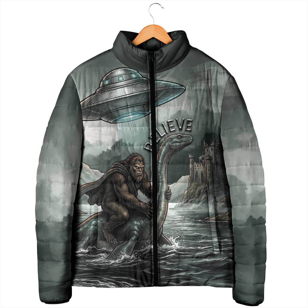 Bigfoot Loch Ness Monster UFO Believe Personalized Padded Jacket World Cryptids Gothic Style