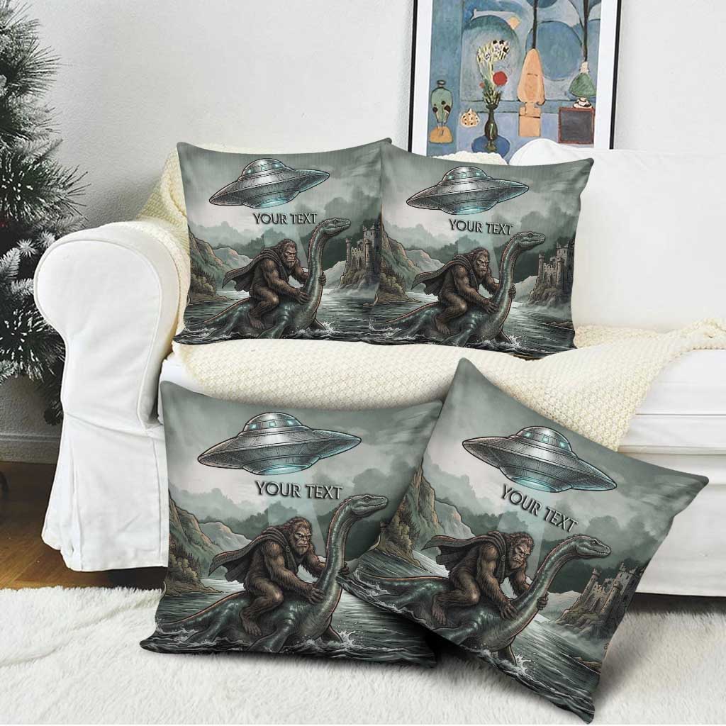 Bigfoot Loch Ness Monster UFO Believe Personalized Pillow Cover World Cryptids Gothic Style