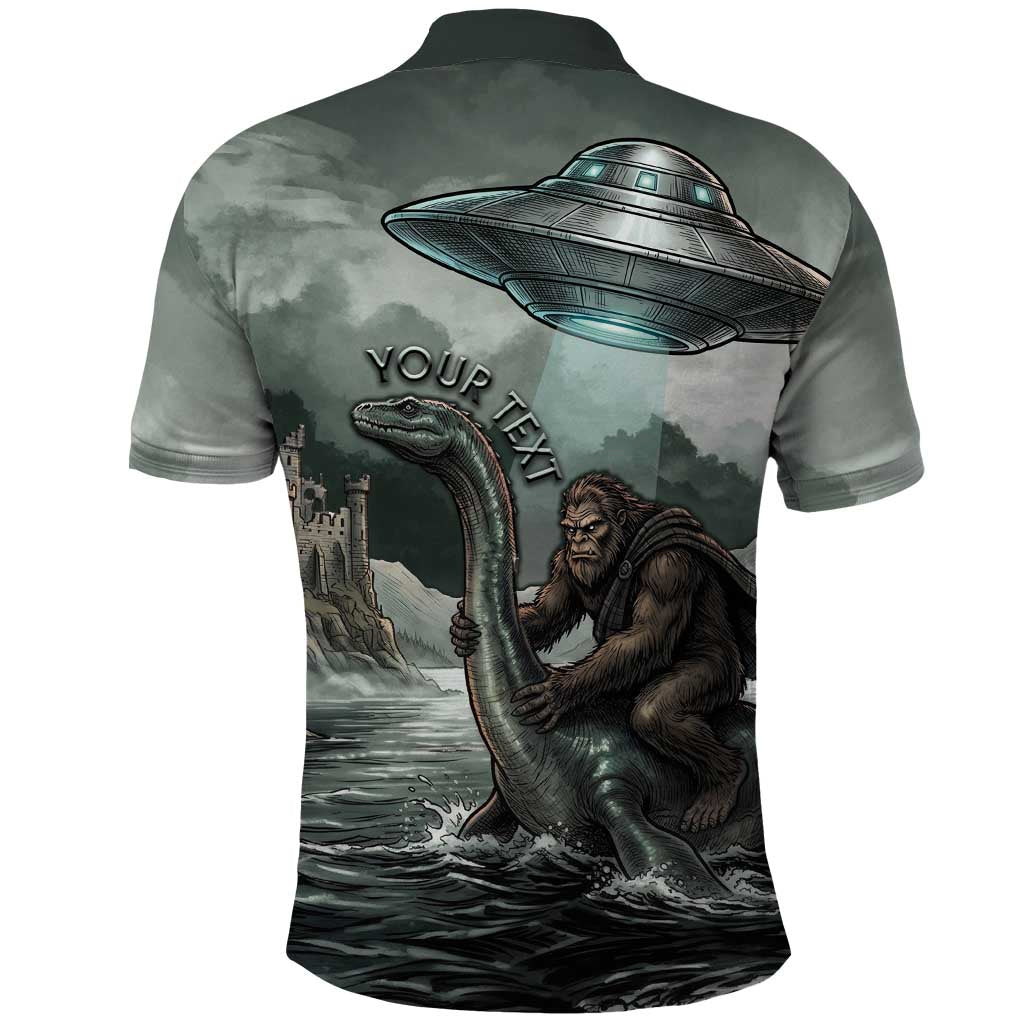 Bigfoot Loch Ness Monster UFO Believe Personalized Polo Shirt World Cryptids Gothic Style