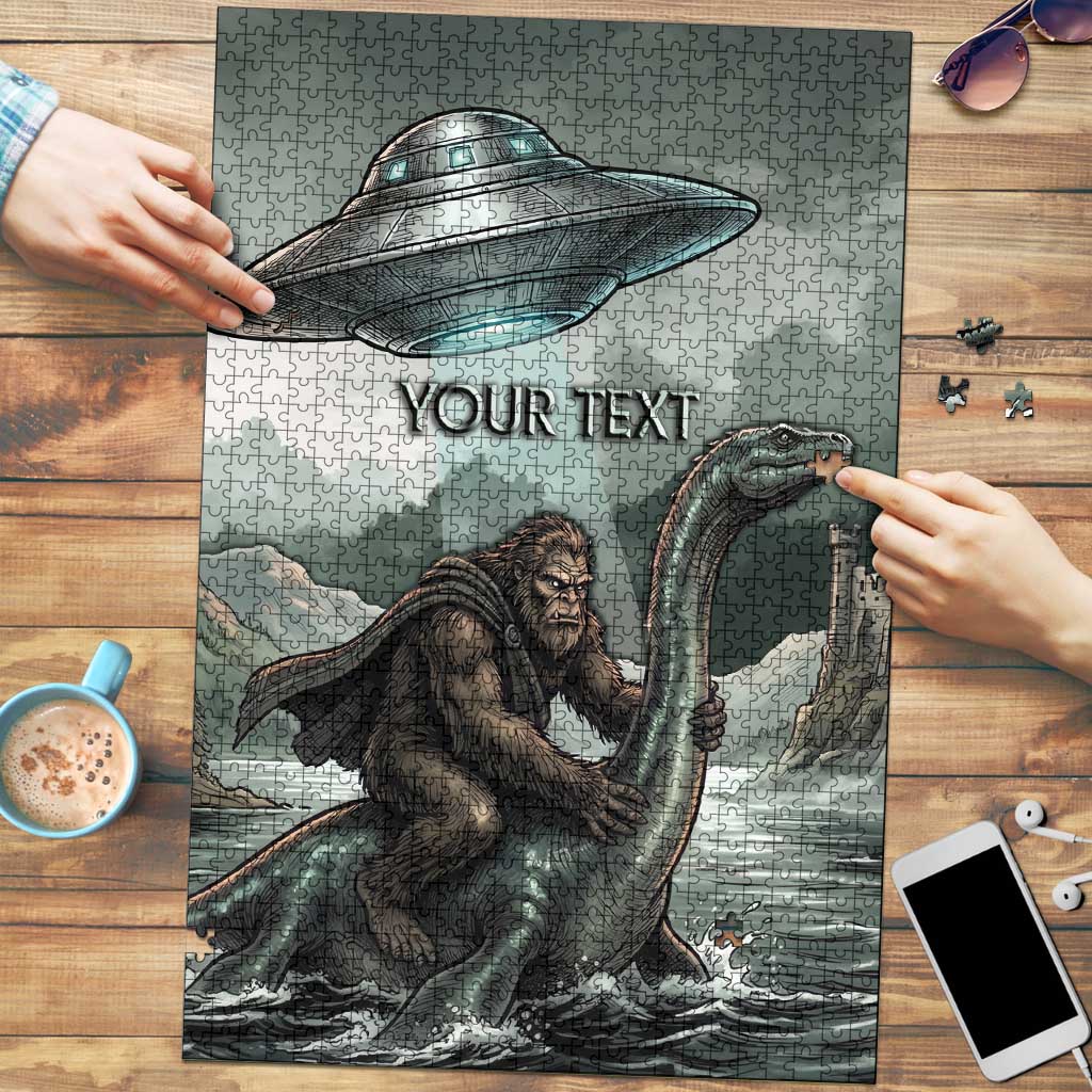 Bigfoot Loch Ness Monster UFO Believe Personalized Puzzle World Cryptids Gothic Style
